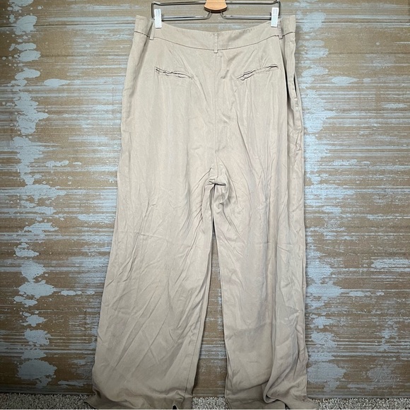 Reformation Mason Pants High Rise Career Streetwear Casual Khaki Womens 16 - Picture 6 of 8